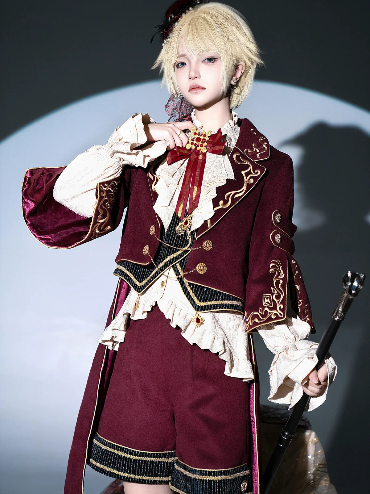 Heir - Military Ouji Lolita Blouse, Coat & Shorts Set - image 2