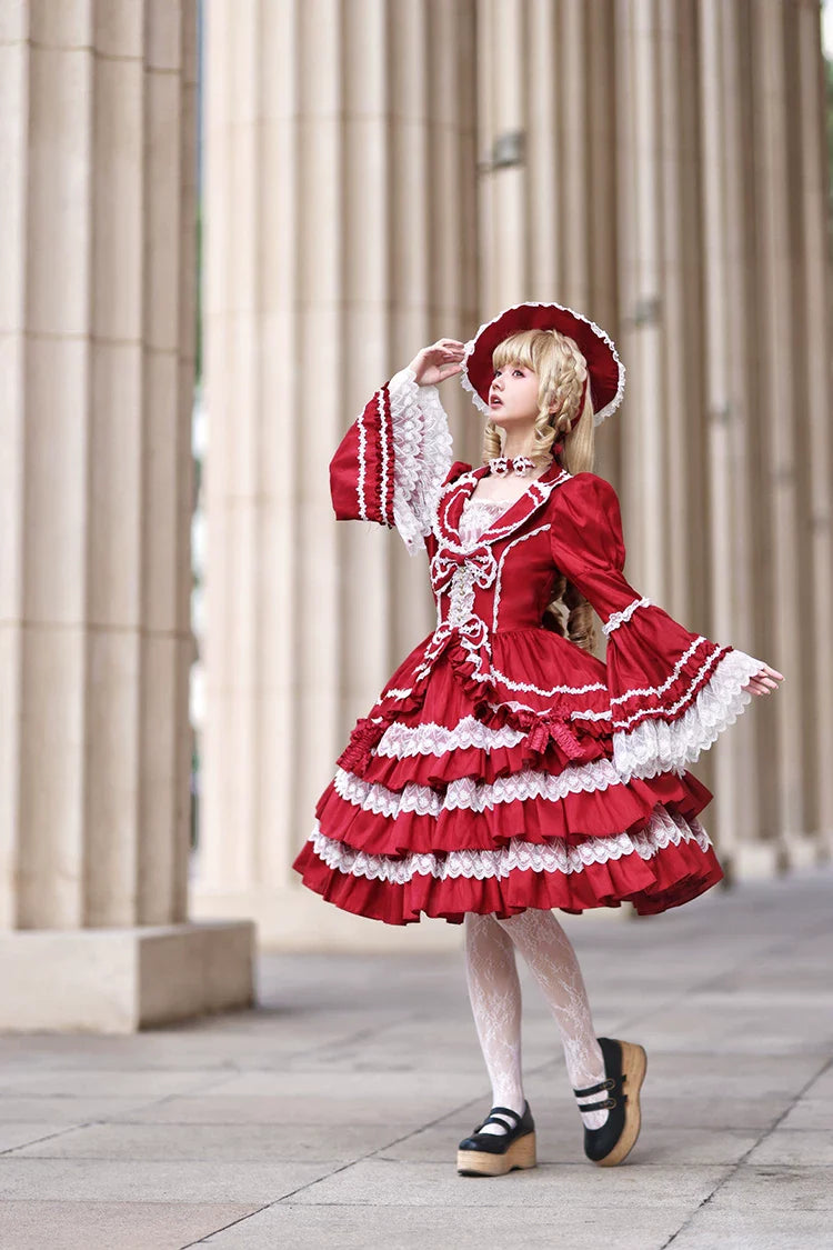 Eternal France Doll - Classic Lolita Doll-like OP Dress and Accessories - image 11