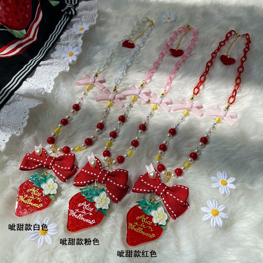 Sweet Lolita Strawberry Necklaces, Rings, Hair Clips and Brooches - image 19