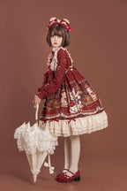 Crown Bear - Kawaii Daily Lolita Long OP Dress - image 5