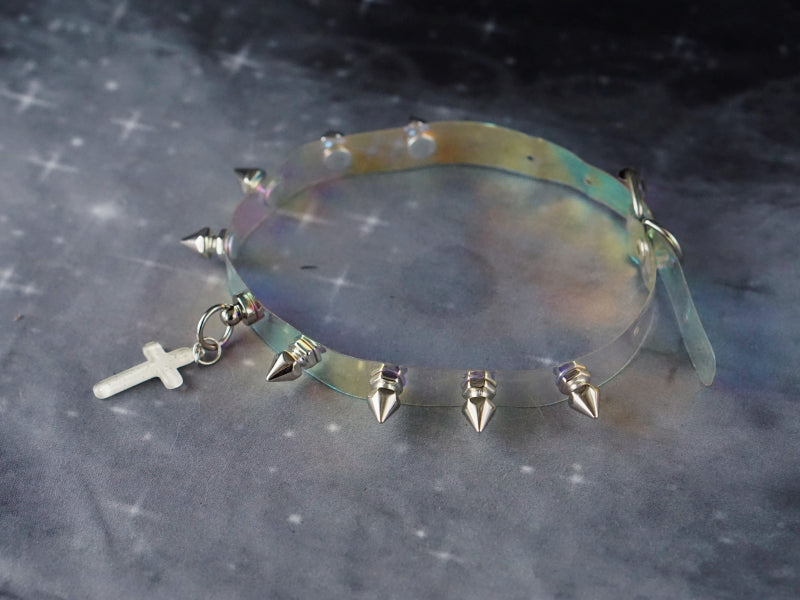 Gothic Lolita Cross Leather Choker - image 13