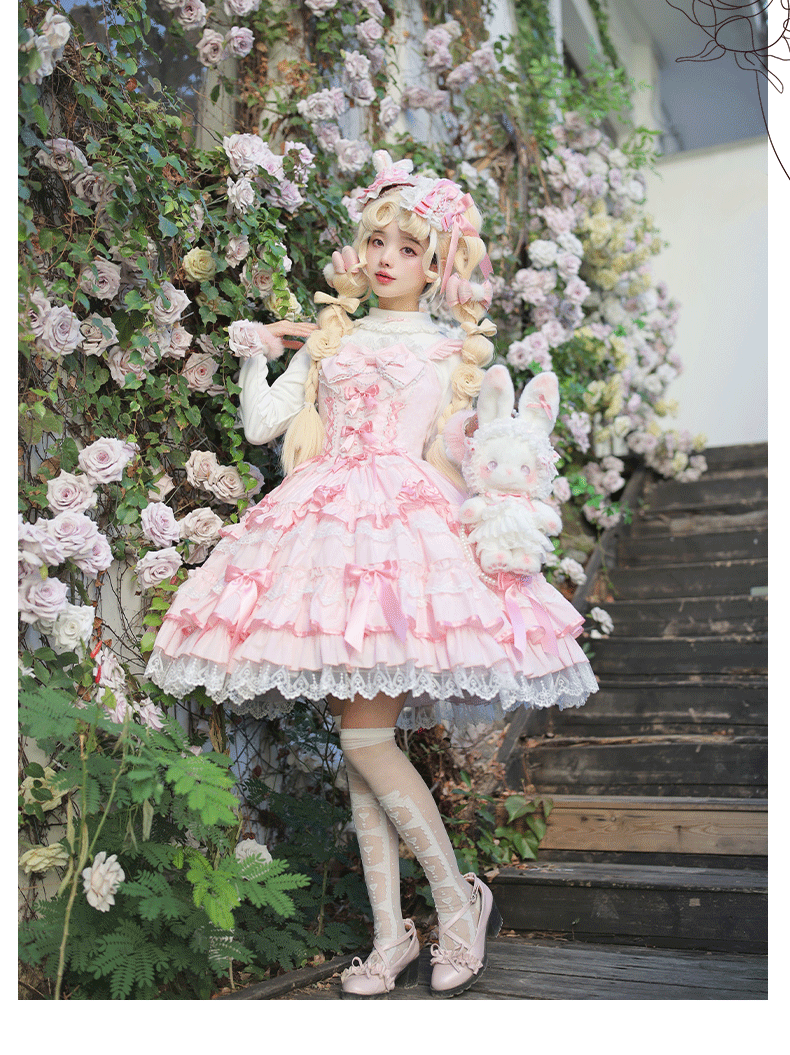 Love Notebook - Old School Lolita JSK Vintage Doll Tiered Dress - image 1
