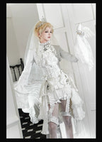 Omega Wedding Gothic Ouji Lolita White Suit - image 3