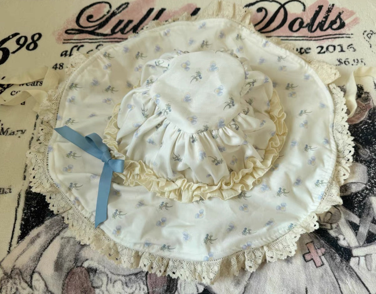 Blueberry Tart Party - Sweet Blue Lolita Salopette Dress Blueberry Tart Print JSK Dress and Accessories - image 23