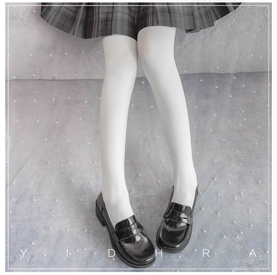 120D Daily Lolita Velvet Spring Leggings, Solid Color - image 4