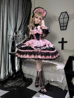Rose Princess - Halloween Gothic Lolita JSK, Sheer Rose Dress - image 4
