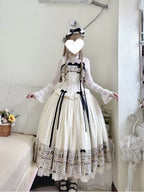 Letter from London White Newspaper Print Classic Lolita JSK Dress - image 15