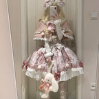 Dessert Catlets - Sweet Lolita JSK, Strawberry And Cat Prints - image 2