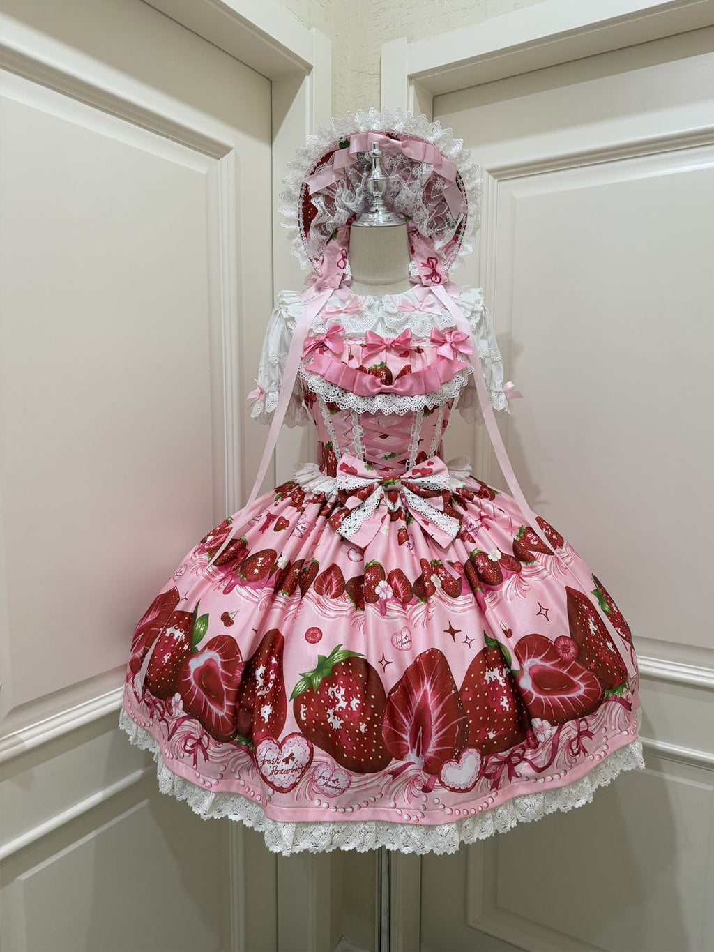 Strawberry Tale Sweet Lolita Strawberry Print JSK - image 22