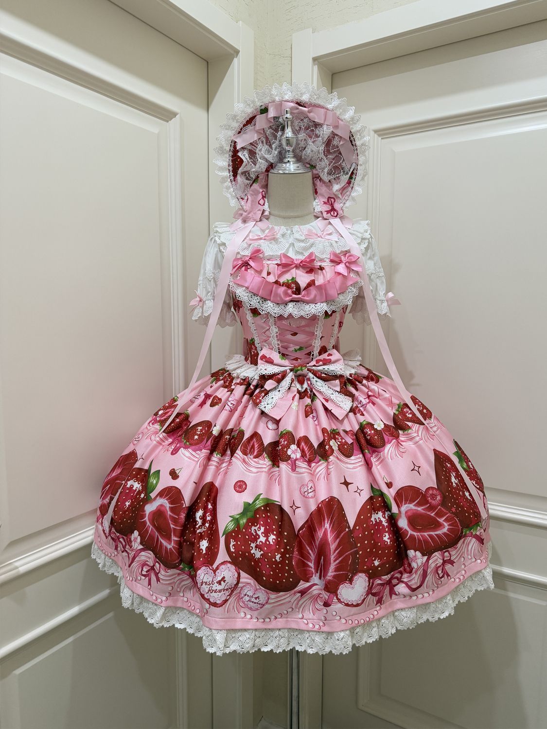 Strawberry Tale Sweet Lolita Strawberry Print JSK - image 22