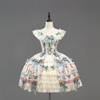 Antique Gem Fragrance Lolita Green JSK Dress Set - image 17