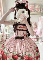 Strawberry Chocolate Lovers Sweet Lolita Embroidered Dress - image 20