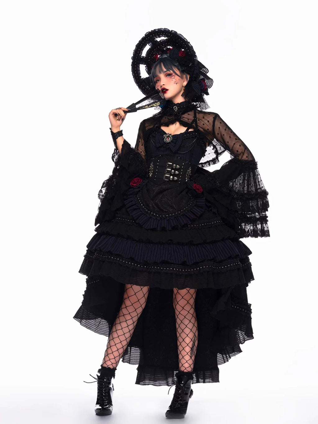 Ismailia - Gothic Lolita JSK Dress, Lace & Rose and Accessories - image 11