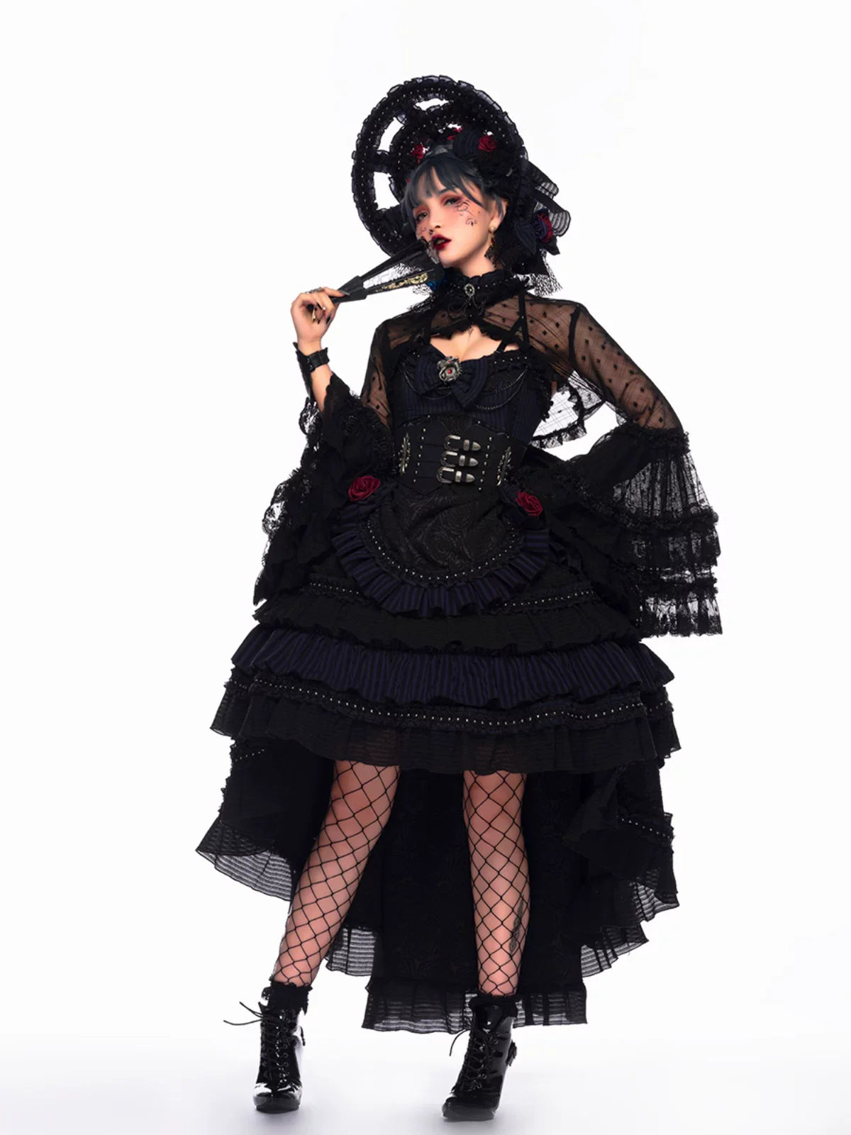 Ismailia - Gothic Lolita JSK Dress, Lace & Rose and Accessories - image 11