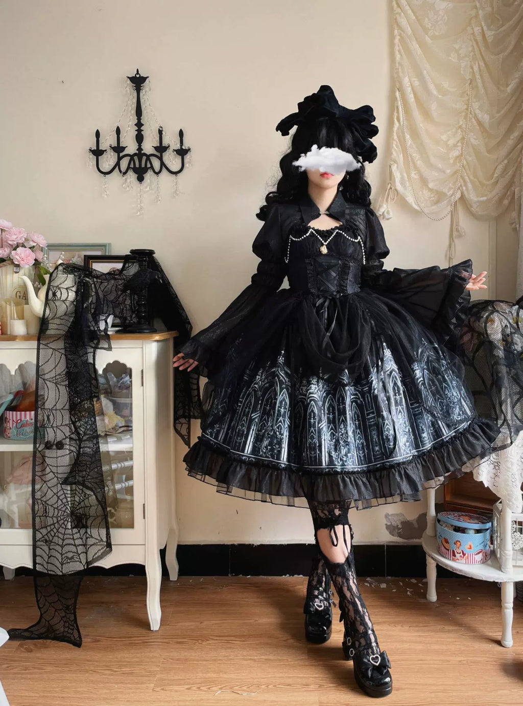 Silent Night Church Gothic Lolita JSK Dress, Church Print - image 2