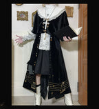Black and White Sonata - Ouji Lolita Vest Suit and Vintage Lolita OP Dress - image 21
