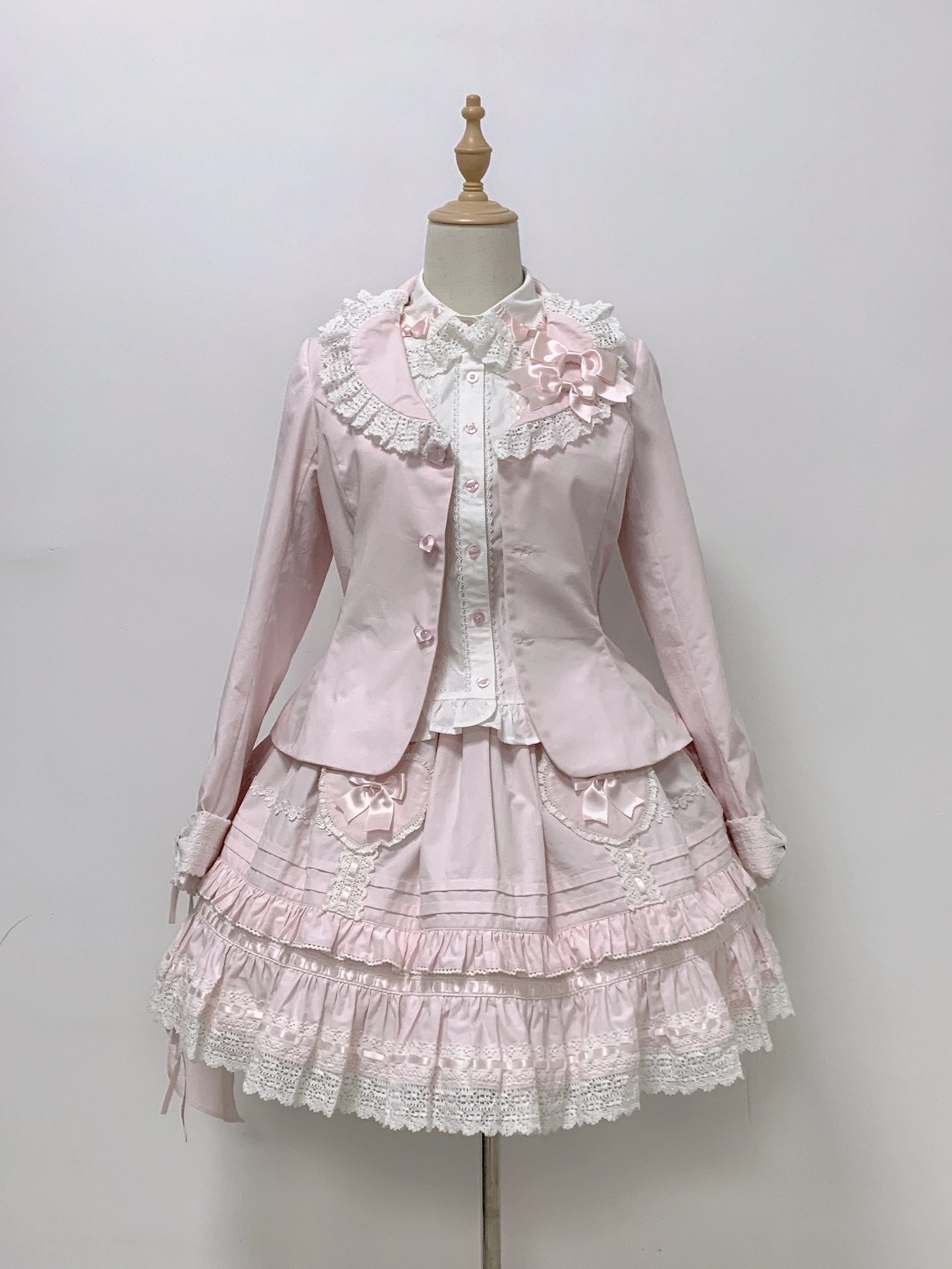 Bunny's Wish - Old School Lolita Coat, Flounce Hem Skirt - image 6