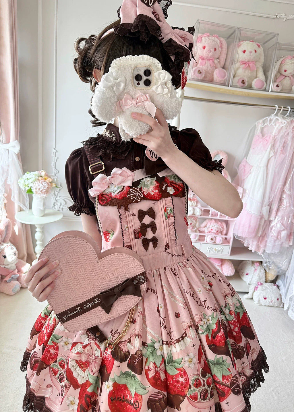 Sweet Lolita Heart-shaped Bag, Chocolate Inspired - image 2