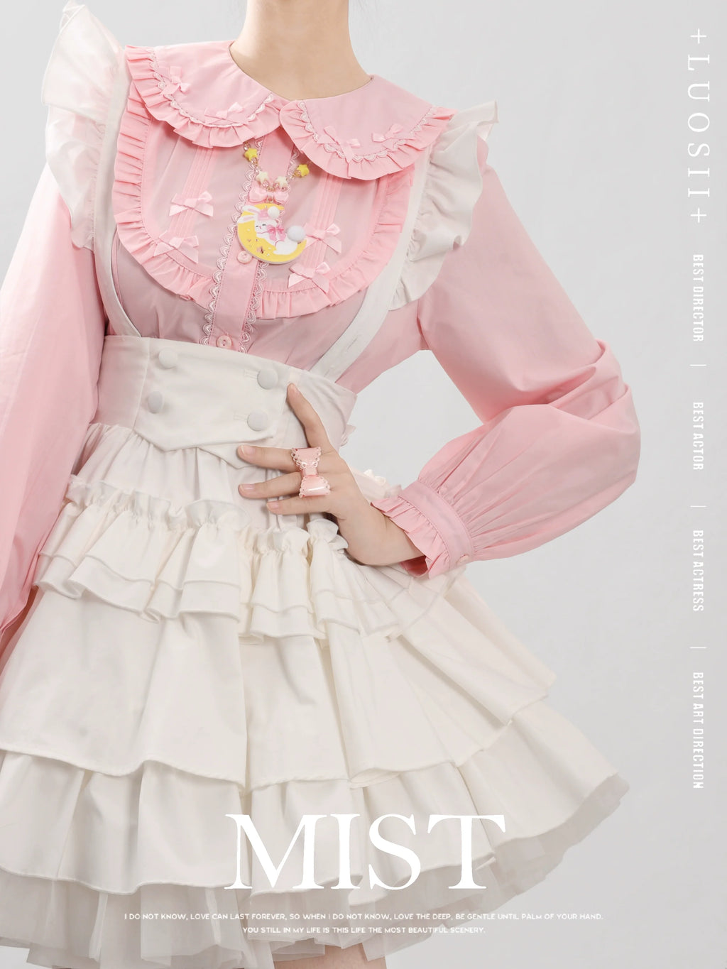 Sweet Lolita Blouse Doll Collar Shirt with Bubble Sleeves - image 19