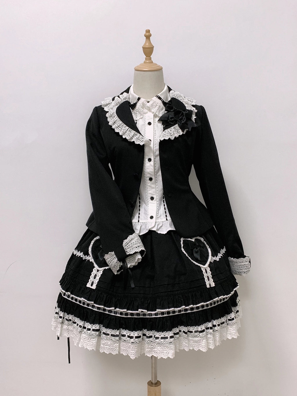 Bunny's Wish - Old School Lolita Coat, Flounce Hem Skirt - image 12