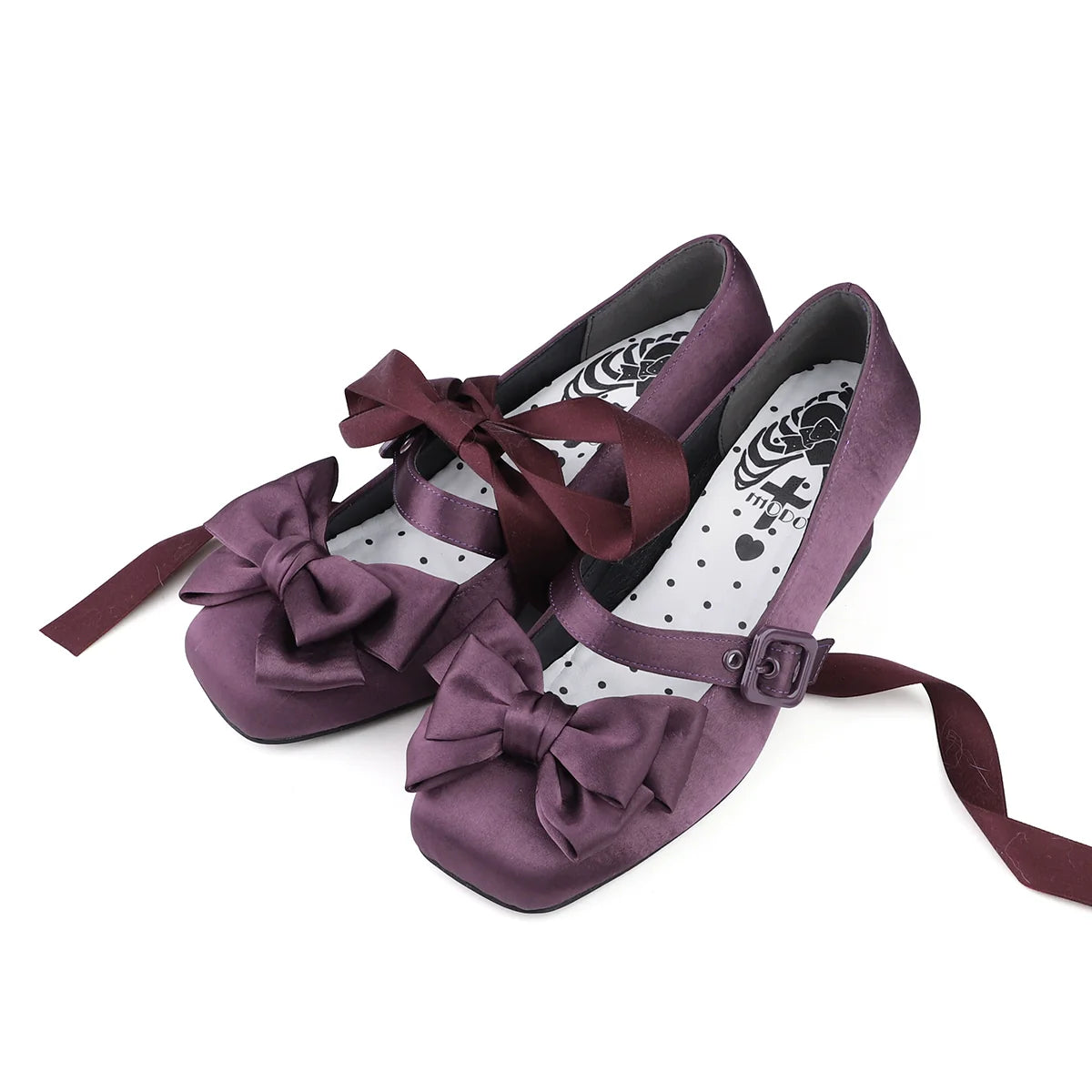 Sisi Elegant Satin Square-Toe Lolita Shoes - image 17