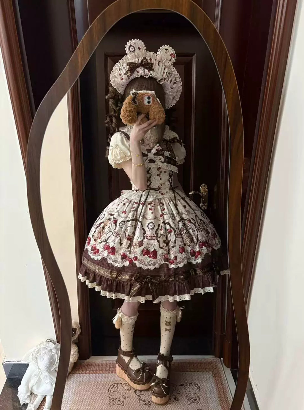 Cookie Treasure Box - Sweet Lolita Dessert Printed JSK Dress with Ribbon Bows - image 14