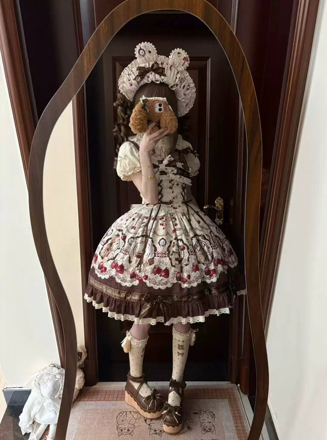 Cookie Treasure Box - Sweet Lolita Dessert Printed JSK Dress with Ribbon Bows - image 14