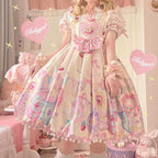 Sweetheart Knots - Sweet Lolita Dress Short Sleeve OP - image 2