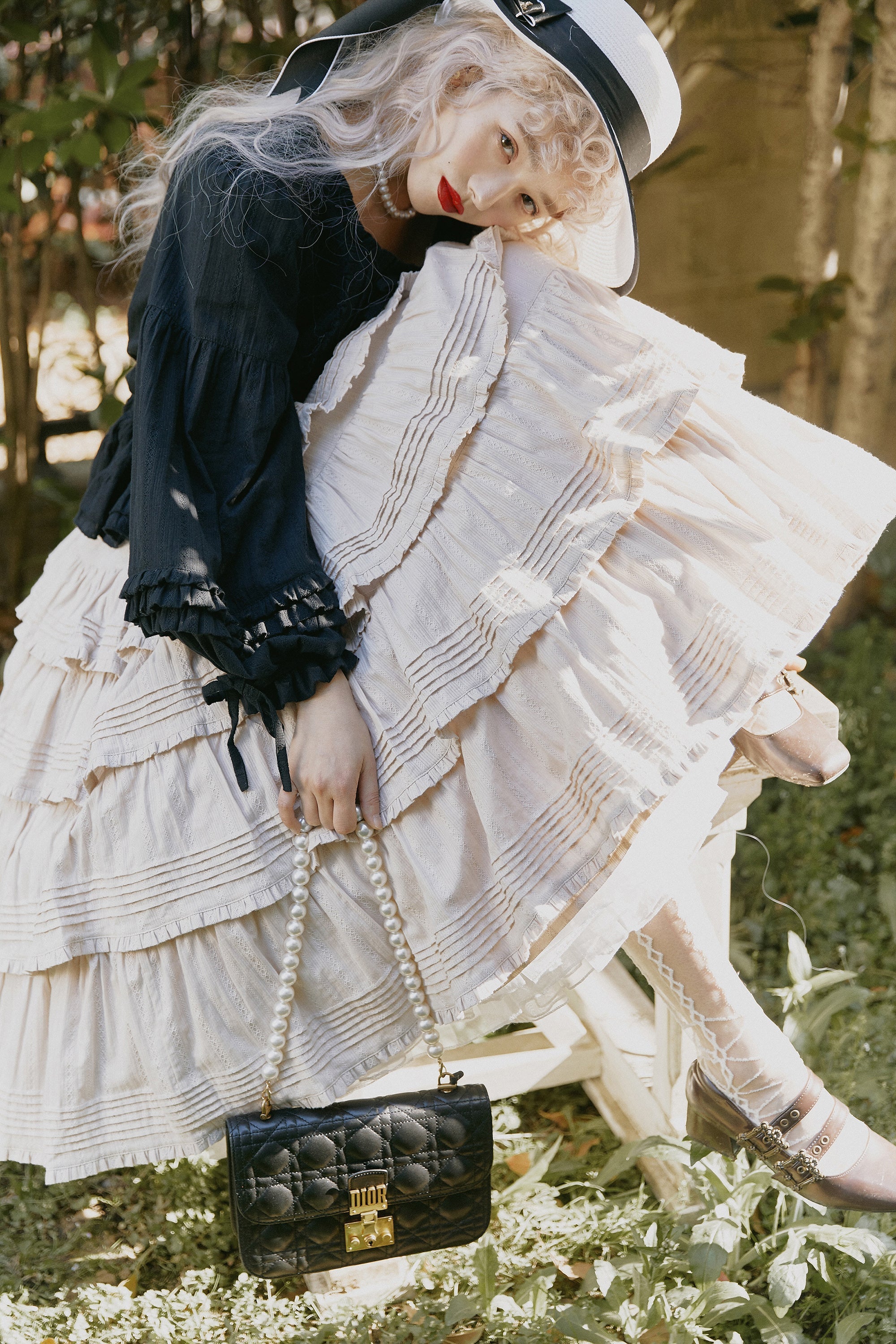 Heidi Cotton Lolita Tiered SK Skirt - image 3