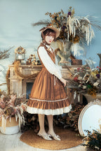 Rose Doll - Elegant Lolita Striped Fishbone Skirt - image 61