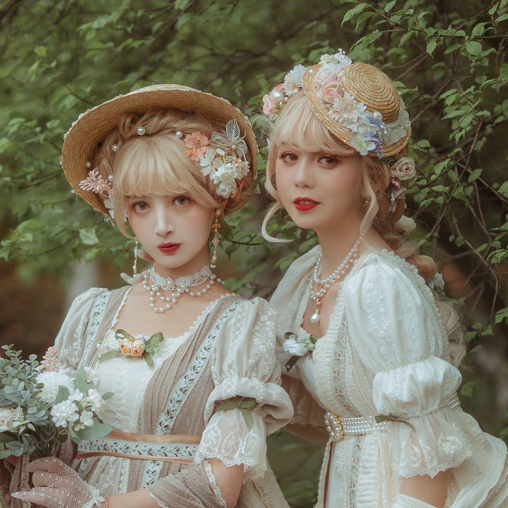 Sally's Garden - Lolita Flower Bow Lace Necklace - image 6