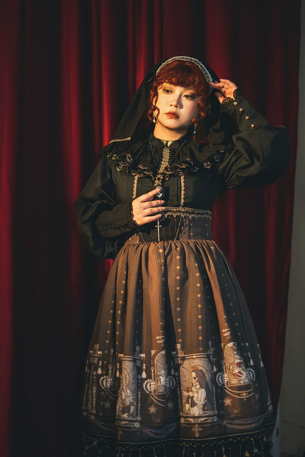 Demon Hunting Notes - Fishbone Gothic Lolita Skirt - image 32