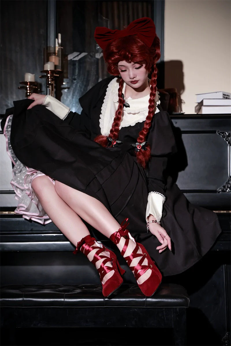Forbidden Dance Velvet Lolita Shoes with Lace-Up Straps - image 10