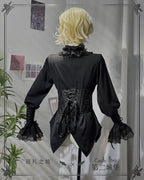 Coffin of Pilgrimage - Medieval European Ouji Lolita Shirt & Pants Suit - image 35