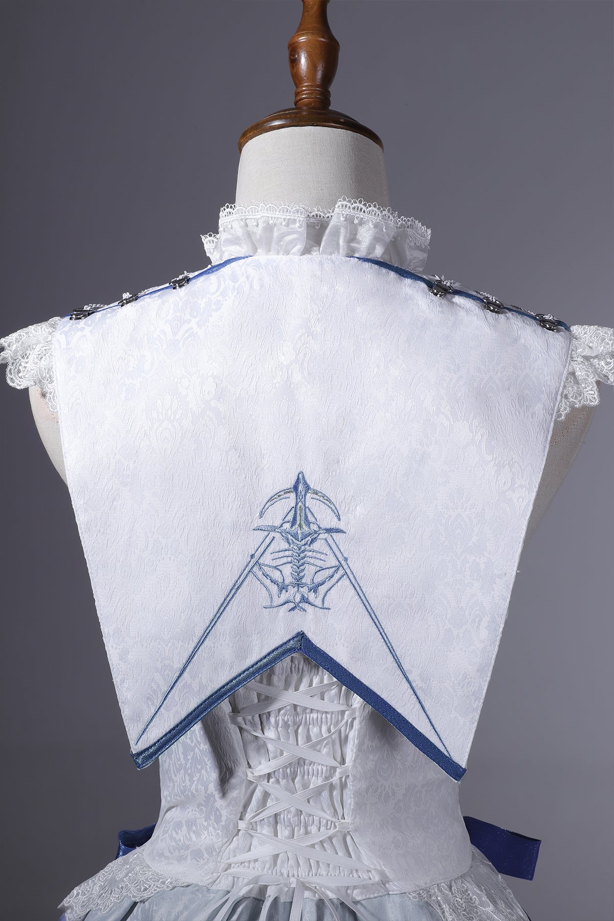 Blue Dragon Bone Ouji Lolita Shorts Suit with Trailing - image 15