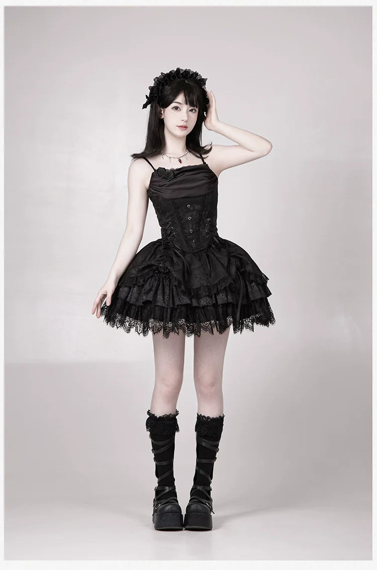 Twilight Witch-Inspired Black Gothic Lolita Skirt Set - image 30