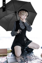 Red Shadow - Irregular Ouji Lolita Prince Vest - image 9