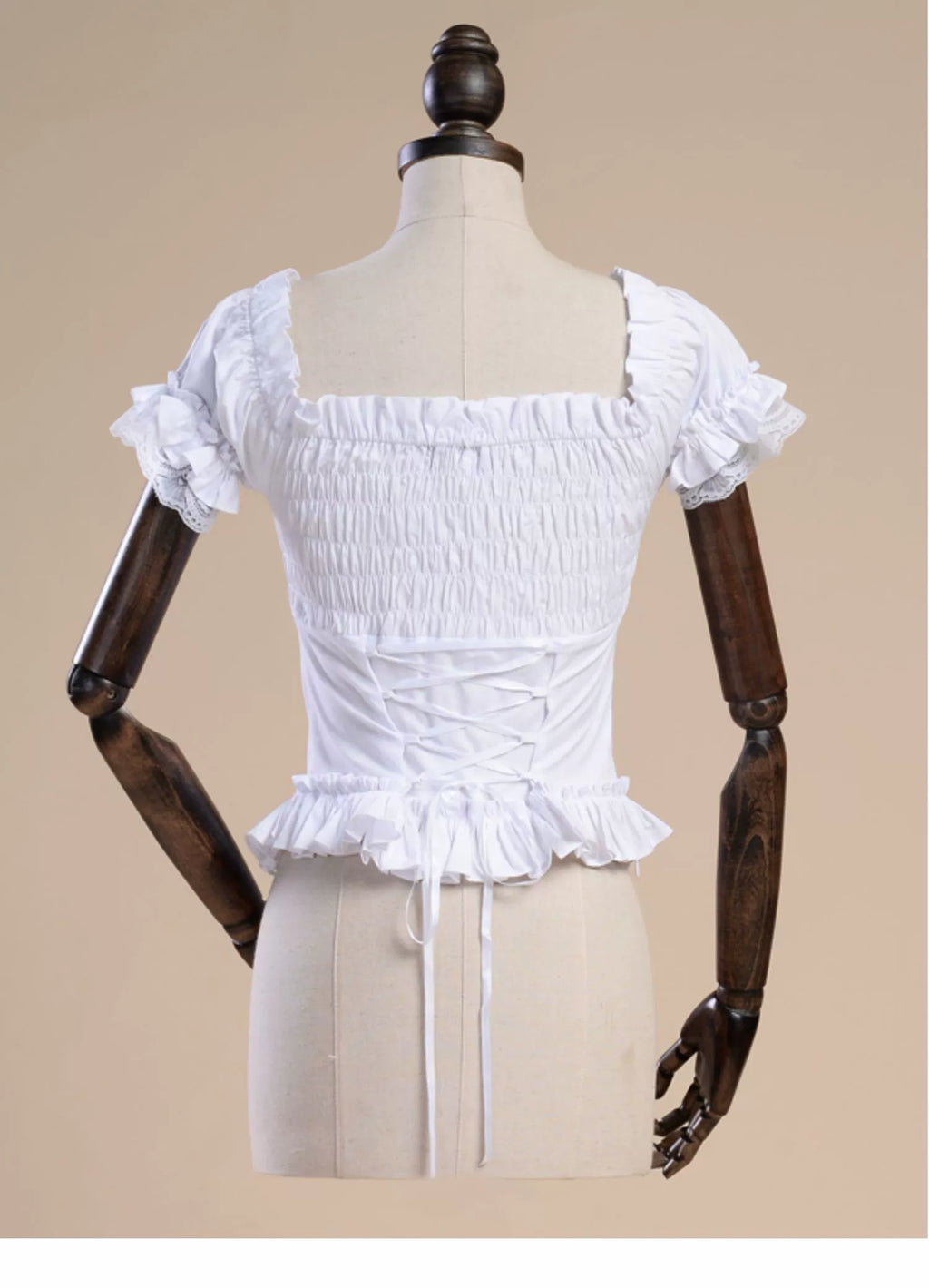 Elegant Lolita Lace Shirt, Off-Shoulder - image 4