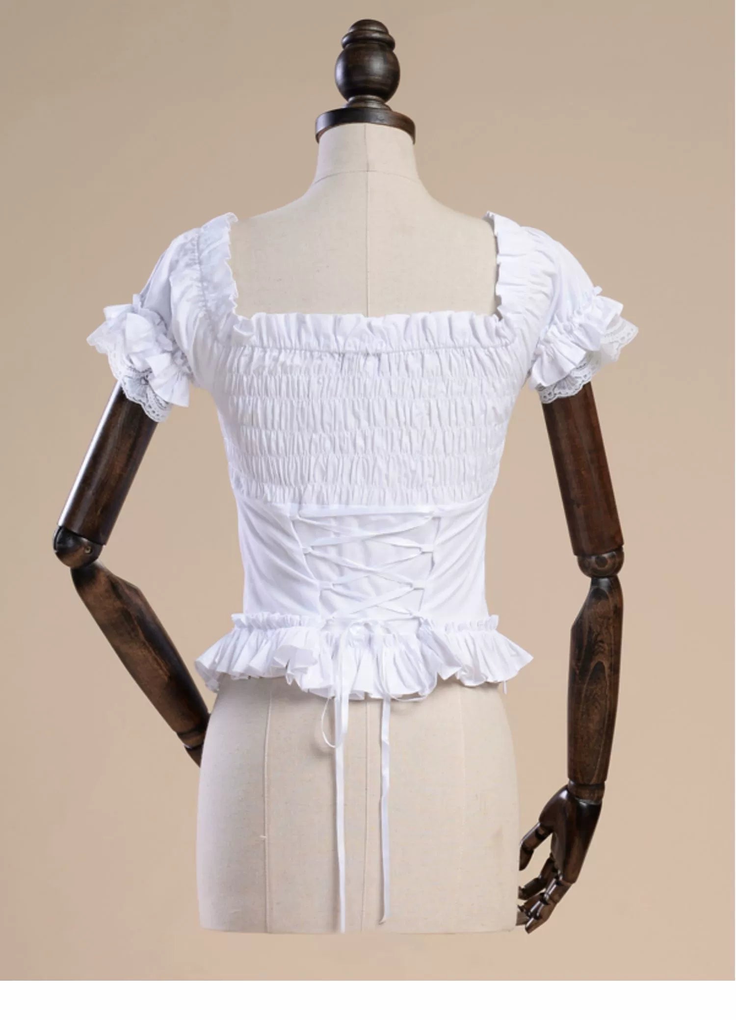 Elegant Lolita Lace Shirt, Off-Shoulder - image 4