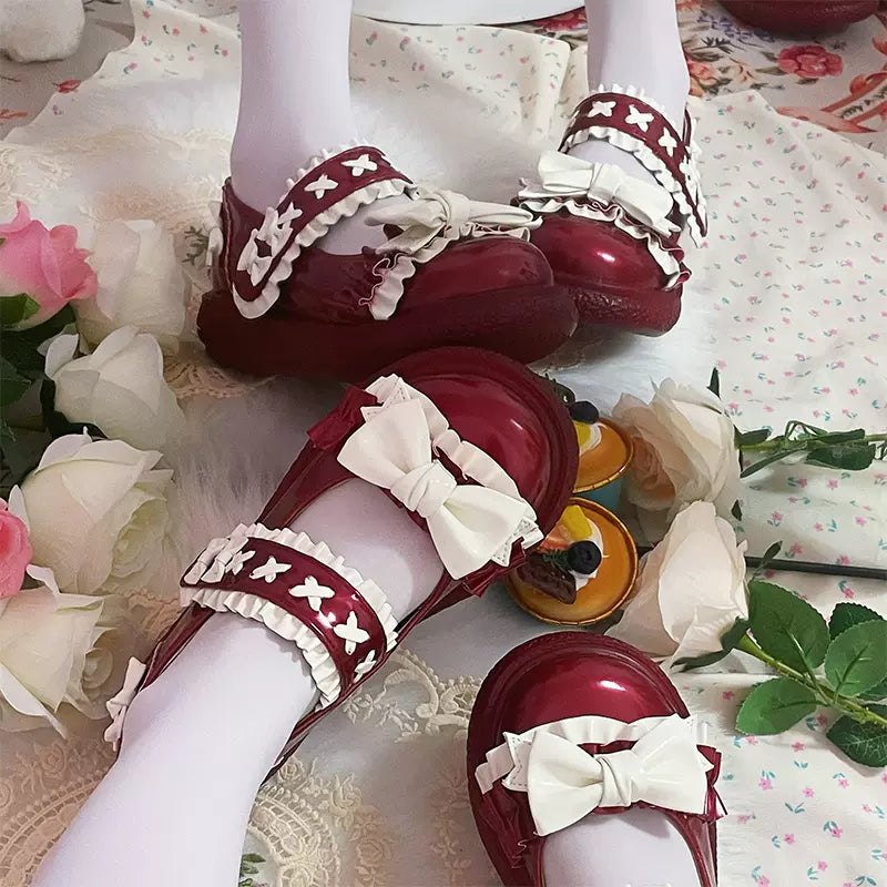 Cute Bow Candy-Colored Lolita Flat Shoes - image 35