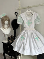 Mint Prescription - Old School Lolita Striped OP Dress, Electrocardiogram Trace and Accessories - image 16