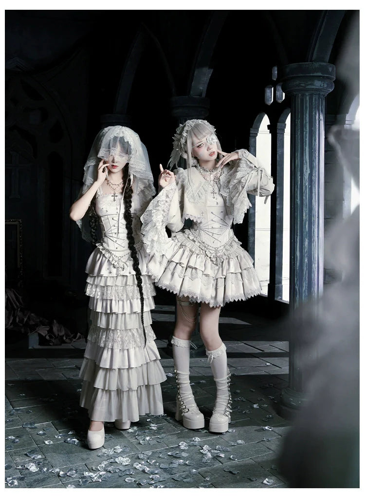 Humanoid Robot - Silver Gothic Lolita Mermaid Skirt Set - image 24