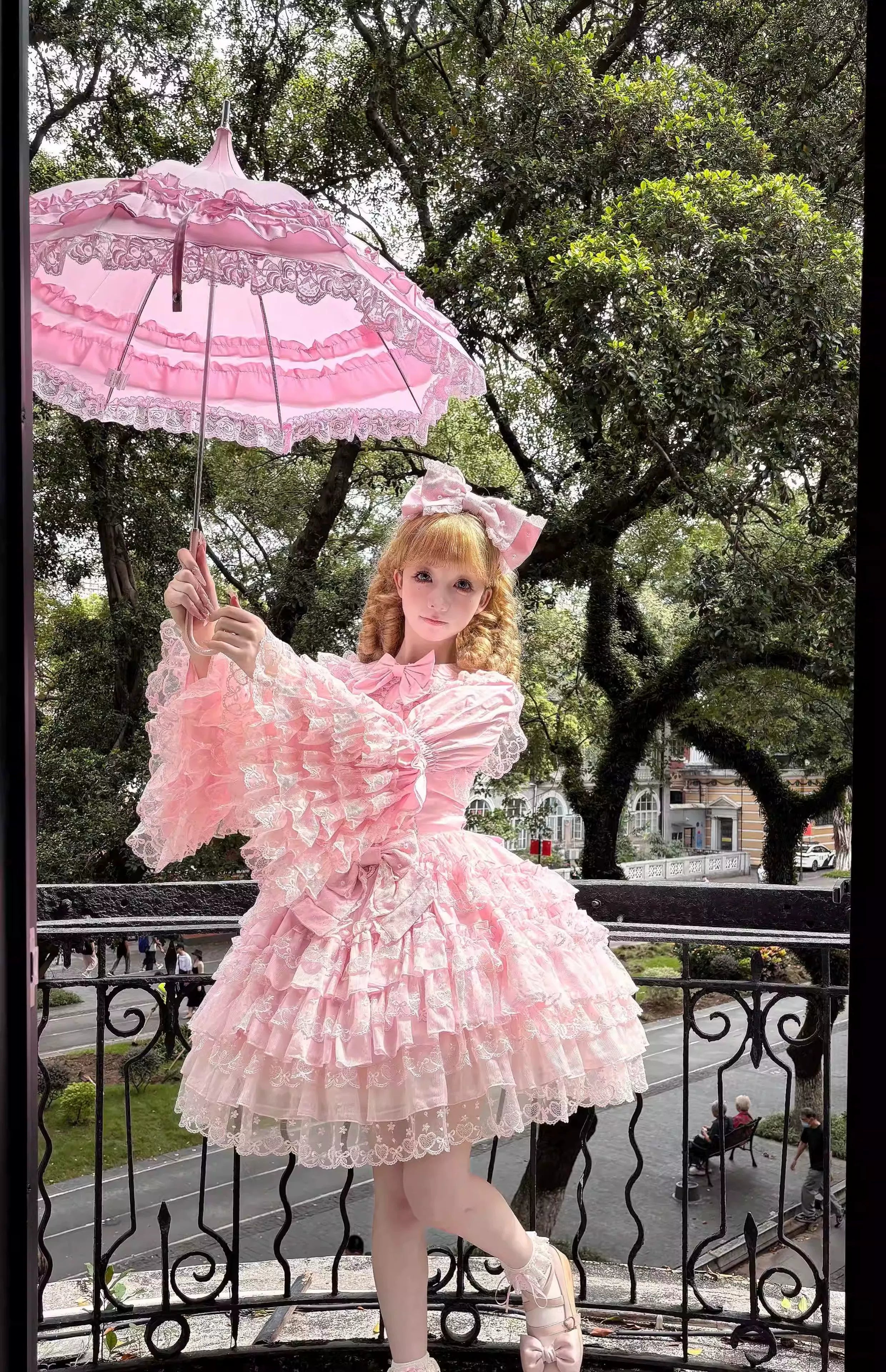 Sugar Girl Love Overture Sweet Lolita Tiered Ruffle JSK and Accessories - image 4