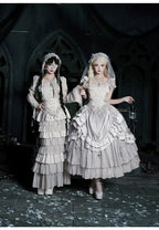 Humanoid Robot - Silver Gothic Lolita Mermaid Skirt Set - image 1