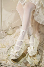 Milky Puff - Sweet Lolita Heels Shoes, Round Toe With Petite Wedge - image 24