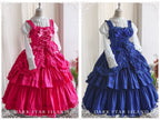Cotton Gothic Lolita Long JSK, Drawn-up Hem - image 12