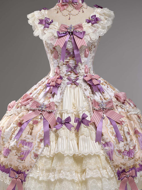 Antique Gem Fragrance Lolita Purple JSK Dress Set - image 2
