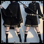 Black Cat - Black Ouji Lolita Cape with Cool Cat Ear Hood - image 15