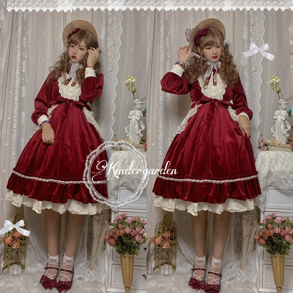 Vintage Elegant Velvet OP Dress - image 43