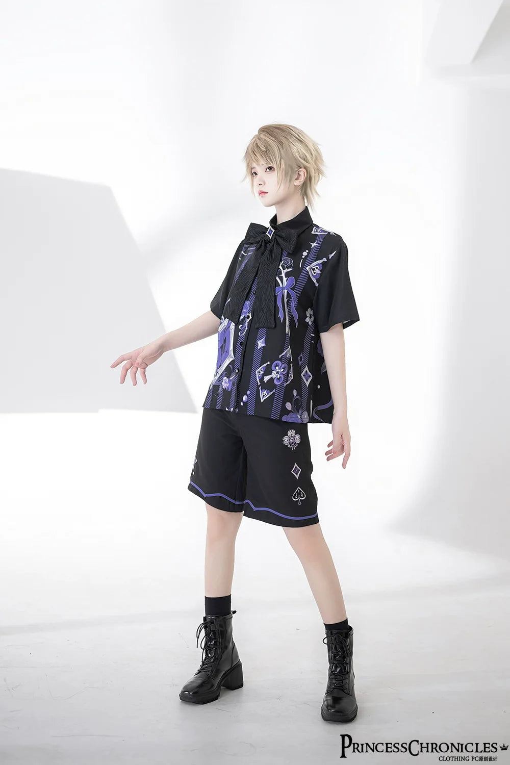 Summer Ouji Lolita Print Loose Shirt Outfit - image 6
